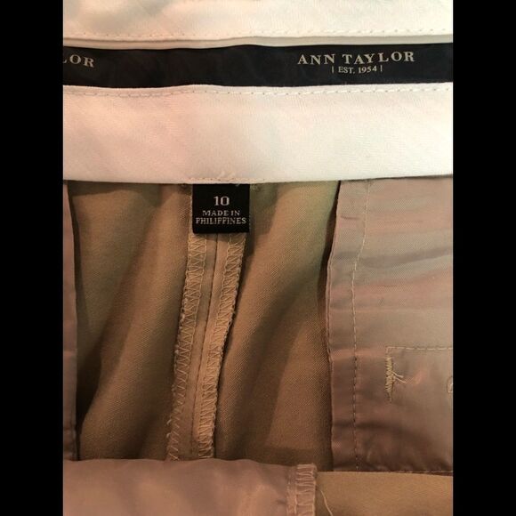 Ann Taylor Cropped Khaki Trousers - Picture 3 of 4